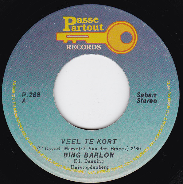 Bing Barlow - Veel Te Kort / Te Dik Te Dun 3 Bing Barlow - Veel Te Kort / Te Dik Te Dun