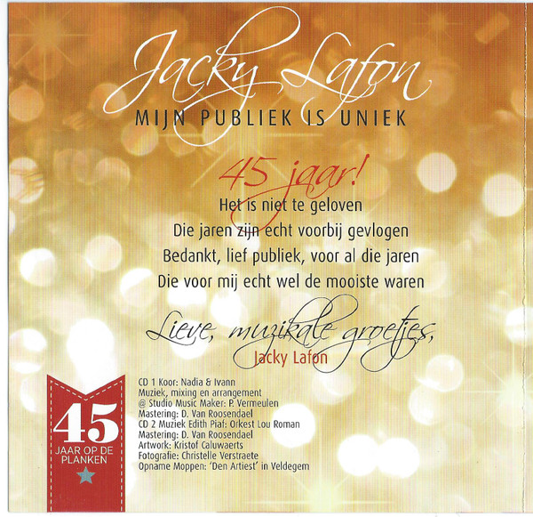 Jacky Lafon - Mijn Publiek Is Uniek 2 Jacky Lafon - Mijn Publiek Is Uniek
