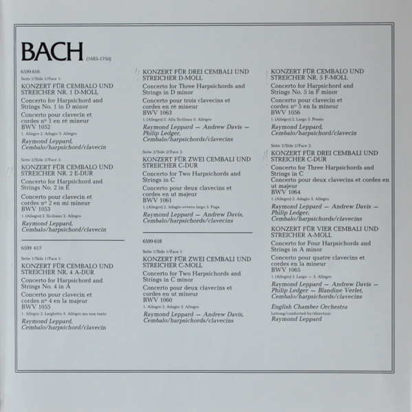 Johann Sebastian Bach - 9 Concerti Per 1,2,3 E 4 Cembali Ed Orchestra 2 Johann Sebastian Bach - 9 Concerti Per 1,2,3 E 4 Cembali Ed Orchestra