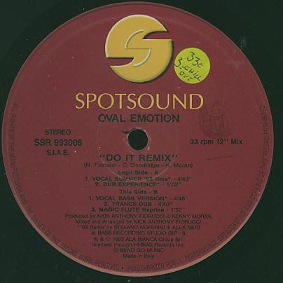 Oval Emotion - Do It (Summer '93 Remix) 2 Oval Emotion - Do It (Summer '93 Remix)