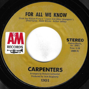 Carpenters - For All We Know