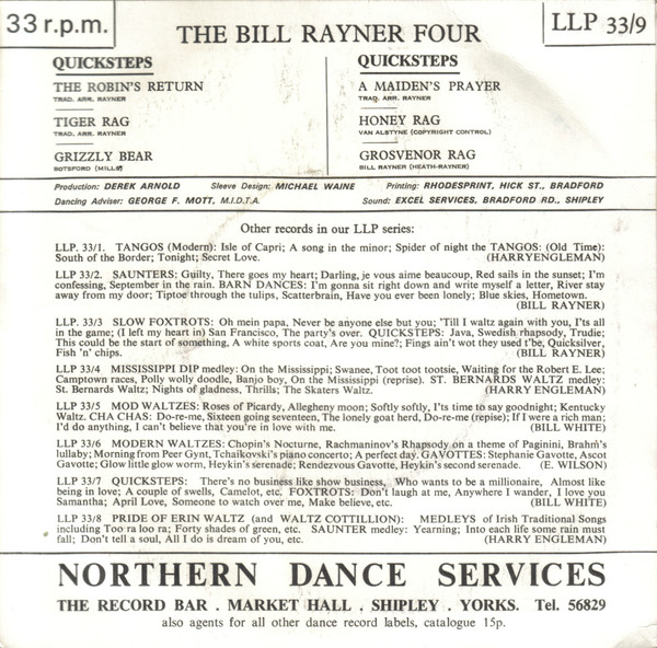 Bill Rayner Four - The Robin's Return And Other Favourites - Bill Rayner Plays Neville Dickie 2 Bill Rayner Four - The Robin's Return And Other Favourites - Bill Rayner Plays Neville Dickie
