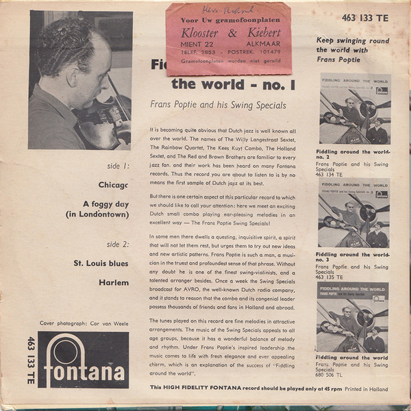 Frans Poptie And His Swing Specials - Fiddling Around The World No. 1 2 Frans Poptie And His Swing Specials - Fiddling Around The World No. 1