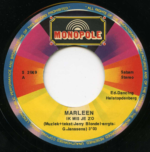 Marleen - Ik Mis Je Zo 2 Marleen - Ik Mis Je Zo