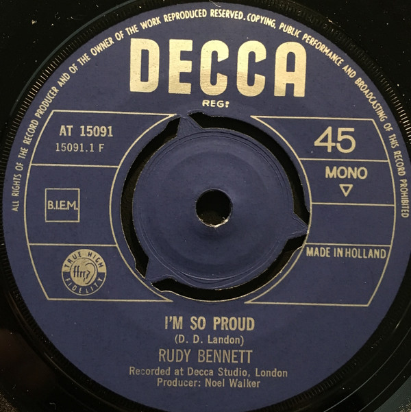 Rudy Bennett - I'm So Proud / You're My Adee 3 Rudy Bennett - I'm So Proud / You're My Adee