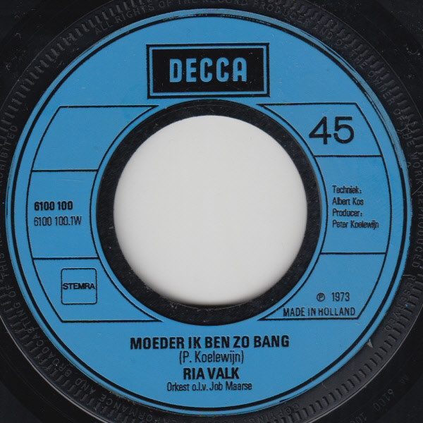 Ria Valk - Moeder Ik Ben Zo Bang / Wat Jij Kan Doe Ik Beter 3 Ria Valk - Moeder Ik Ben Zo Bang / Wat Jij Kan Doe Ik Beter