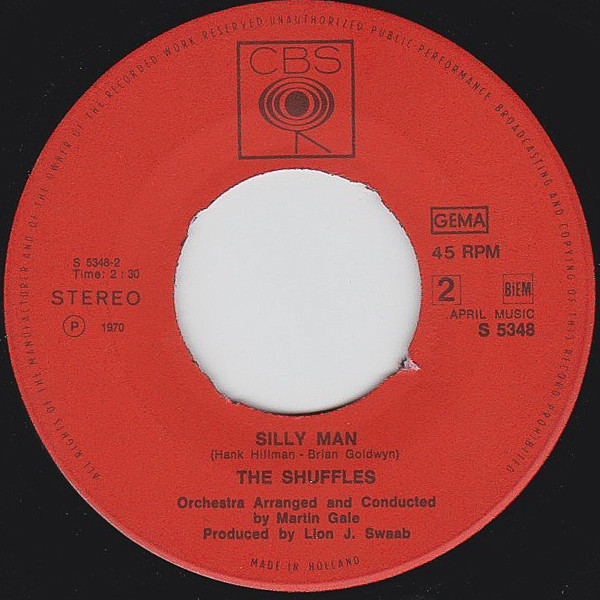 The Shuffles - Teardrop On Teardrop / Silly Man 4 The Shuffles - Teardrop On Teardrop / Silly Man