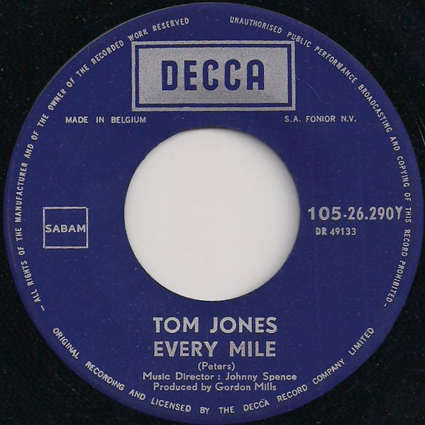 Tom Jones - Puppet Man / Every Mile 3 Tom Jones - Puppet Man / Every Mile