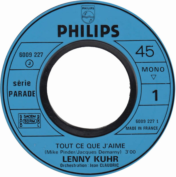 Lenny Kuhr - Les Enfants / Tout Ce Que J'Aime 3 Lenny Kuhr - Les Enfants / Tout Ce Que J'Aime