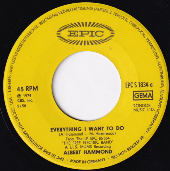 Albert Hammond - Everything I Want To Do (Brand New Version) 3 Albert Hammond - Everything I Want To Do (Brand New Version)