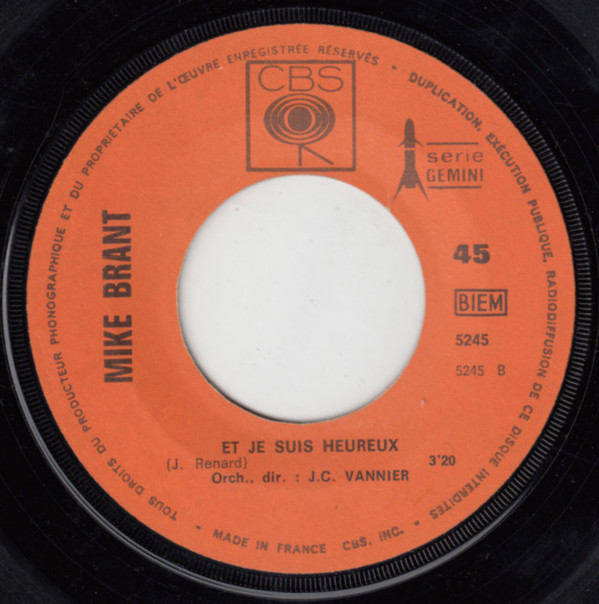 Mike Brant - Mais Dans La Lumière / Et Je Suis Heureux 4 Mike Brant - Mais Dans La Lumière / Et Je Suis Heureux