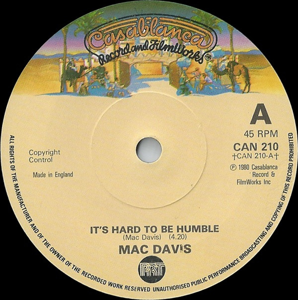 Mac Davis - It's Hard To Be Humble 1 Mac Davis - It's Hard To Be Humble