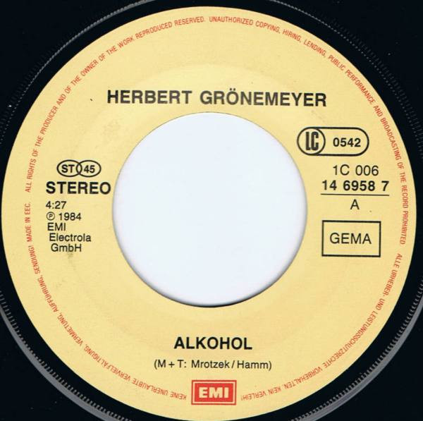Herbert Grönemeyer - Alkohol 3 Herbert Grönemeyer - Alkohol
