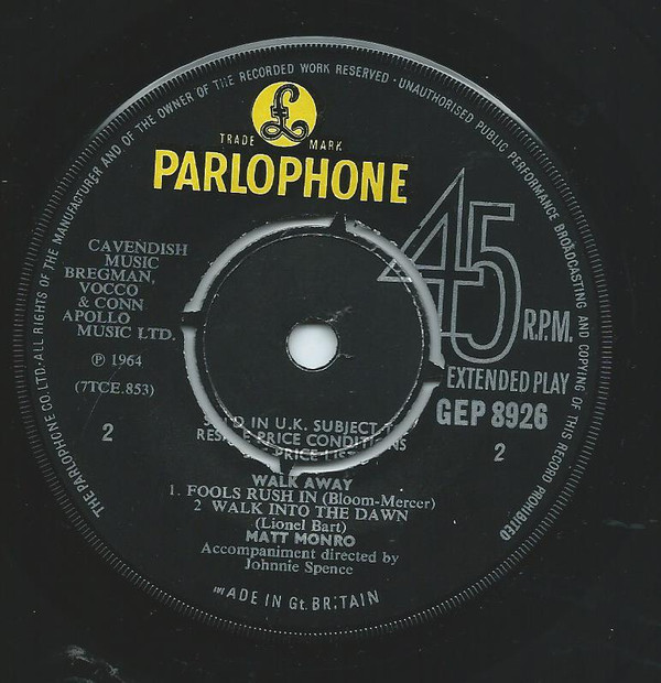 Matt Monro - Walk Away 3 Matt Monro - Walk Away