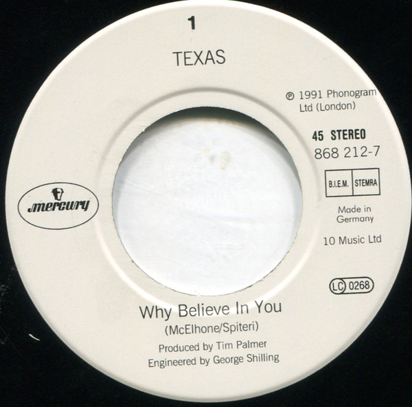 Texas - Why Believe In You 3 Texas - Why Believe In You