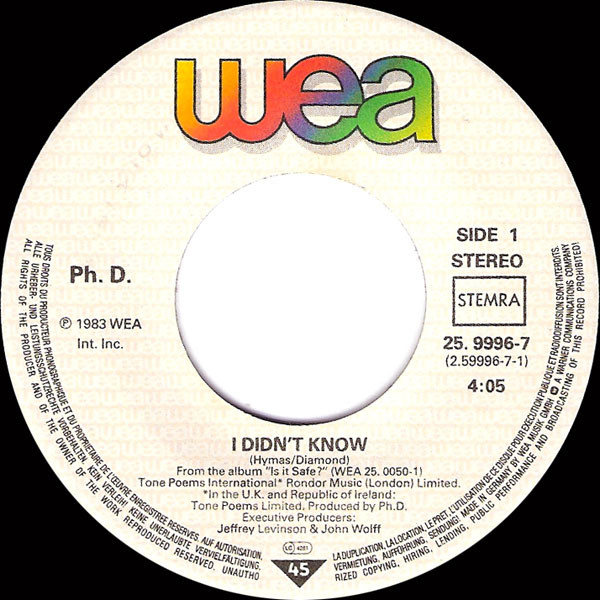 Ph.D. - I Didn't Know 3 Ph.D. - I Didn't Know