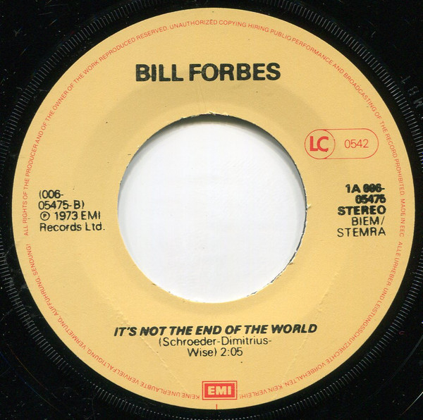 Bill Forbes - Too Young 4 Bill Forbes - Too Young