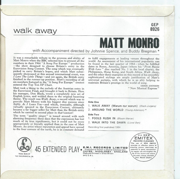 Matt Monro - Walk Away 4 Matt Monro - Walk Away