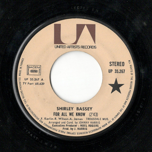 Shirley Bassey - For All We Know 3 Shirley Bassey - For All We Know