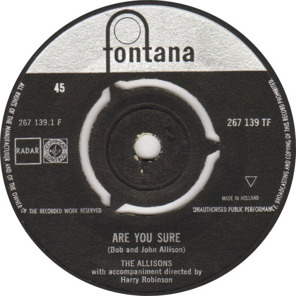 The Allisons - Are You Sure 1 The Allisons - Are You Sure