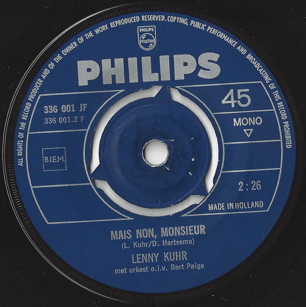 Lenny Kuhr - De Troubadour / Mais Non, Monsieur 4 Lenny Kuhr - De Troubadour / Mais Non, Monsieur