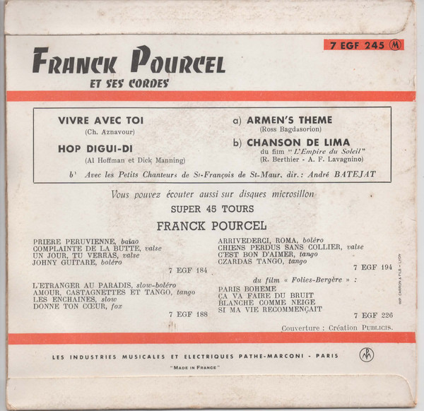 Franck Pourcel And His French Strings - Vivre Avec Toi 2 Franck Pourcel And His French Strings - Vivre Avec Toi