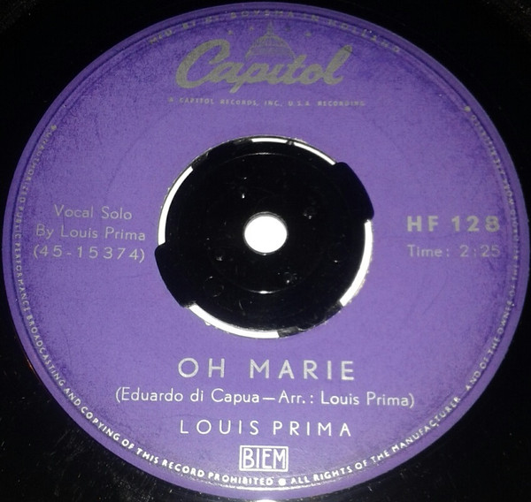 Louis Prima - Oh Marie / Buona Sera 1 Louis Prima - Oh Marie / Buona Sera
