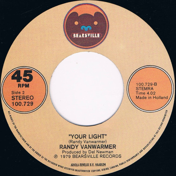 Randy Vanwarmer - Just When I Needed You Most 4 Randy Vanwarmer - Just When I Needed You Most