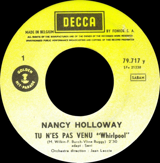 Nancy Holloway - Tu N'es Pas Venu / A Travers Une Larme 3 Nancy Holloway - Tu N'es Pas Venu / A Travers Une Larme
