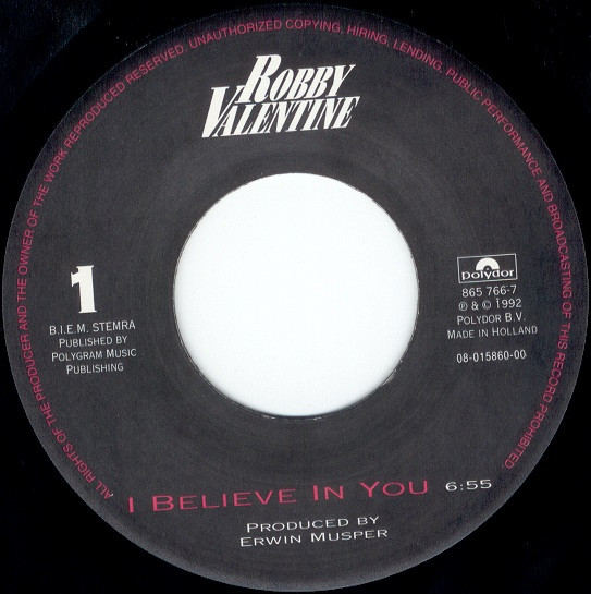 Robby Valentine - I Believe In You 3 Robby Valentine - I Believe In You