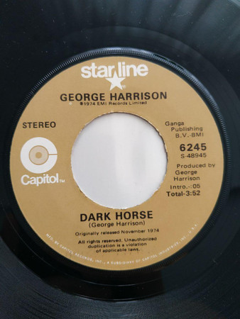 George Harrison - Dark Horse / You 2 George Harrison - Dark Horse / You