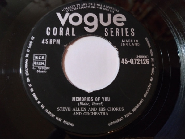 Steve Allen And His Chorus And Orchestra - Memories of You / What is a Wife? 1 Steve Allen And His Chorus And Orchestra - Memories of You / What is a Wife?
