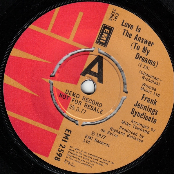 Frank Jennings Syndicate - Love Is The Answer (To My Dreams) 1 Frank Jennings Syndicate - Love Is The Answer (To My Dreams)