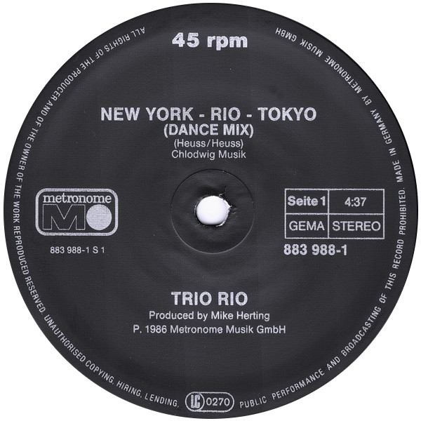 Trio Rio - New York - Rio - Tokyo 3 Trio Rio - New York - Rio - Tokyo