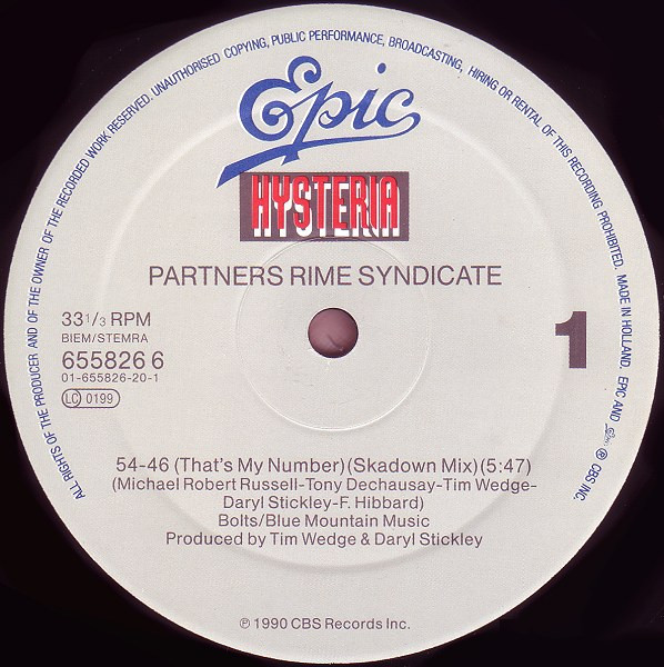 Partners Rime Syndicate - 54-46 (That's My Number) 3 Partners Rime Syndicate - 54-46 (That's My Number)