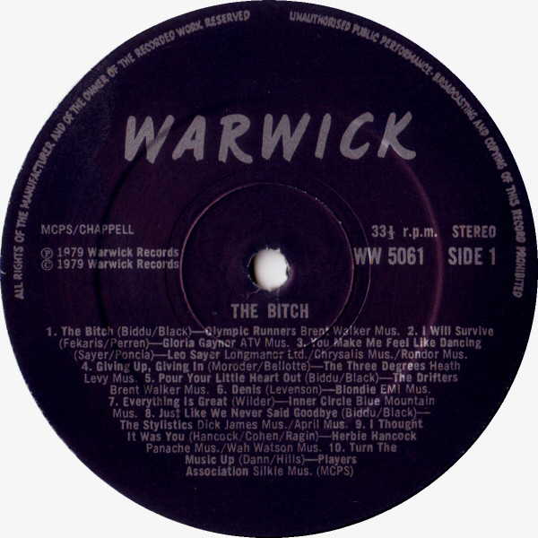 Various - The Bitch (20 Smash Disco Hits Including The Original Soundtrack) 3 Various - The Bitch (20 Smash Disco Hits Including The Original Soundtrack)