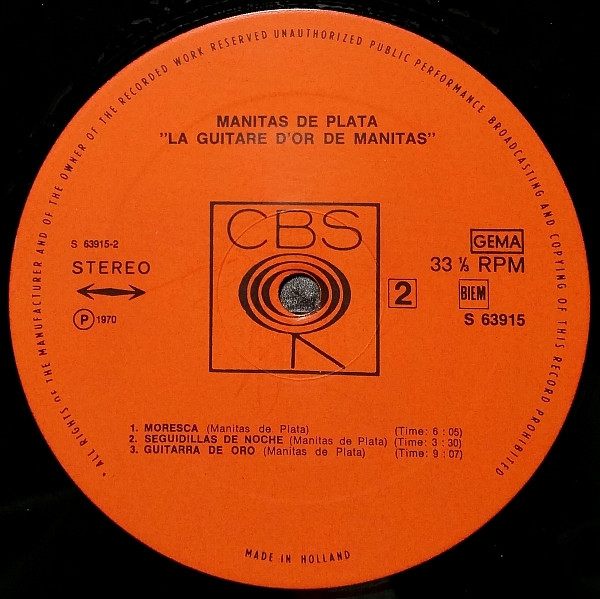 Manitas De Plata - La Guitare D'Or De Manitas 3 Manitas De Plata - La Guitare D'Or De Manitas