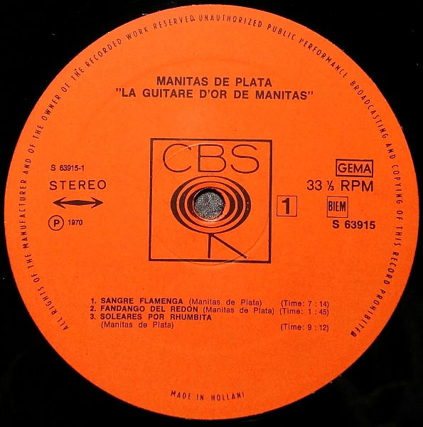 Manitas De Plata - La Guitare D'Or De Manitas 2 Manitas De Plata - La Guitare D'Or De Manitas