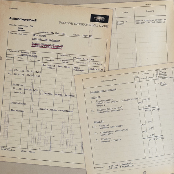 Béla Bartók, Boston Symphony Orchestra, Rafael Kubelik - Konzert Für Orchester = Concerto For Orchestra 2 Béla Bartók, Boston Symphony Orchestra, Rafael Kubelik - Konzert Für Orchester = Concerto For Orchestra