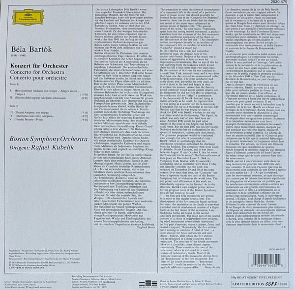Béla Bartók, Boston Symphony Orchestra, Rafael Kubelik - Konzert Für Orchester = Concerto For Orchestra 4 Béla Bartók, Boston Symphony Orchestra, Rafael Kubelik - Konzert Für Orchester = Concerto For Orchestra