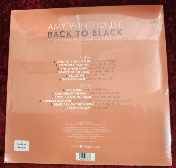 Amy Winehouse, Various - Back To Black (Songs From The Original Motion Picture) 2 Amy Winehouse, Various - Back To Black (Songs From The Original Motion Picture)