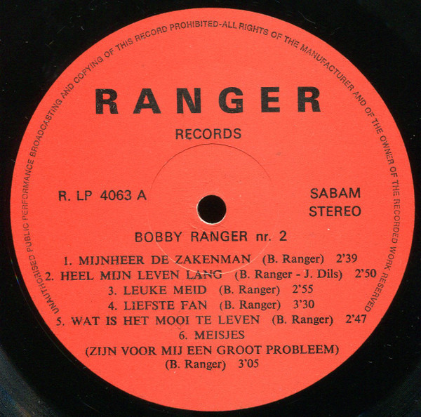Bobby Ranger - Bobby Ranger Nr. 2 3 Bobby Ranger - Bobby Ranger Nr. 2
