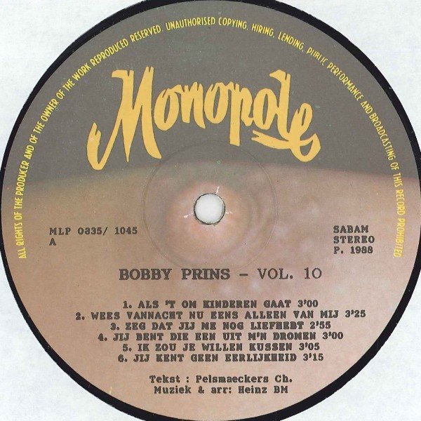 Bobby Prins - Bobby Prins Vol. 10 3 Bobby Prins - Bobby Prins Vol. 10