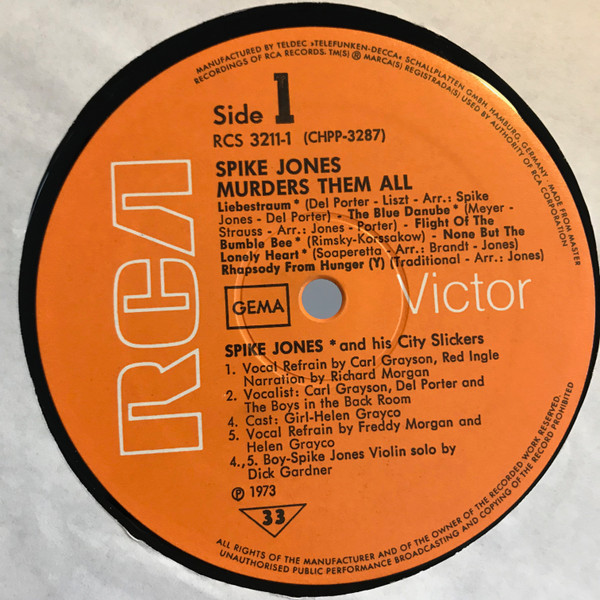 Spike Jones And His City Slickers - Spike Jones Murders Them All 4 Spike Jones And His City Slickers - Spike Jones Murders Them All