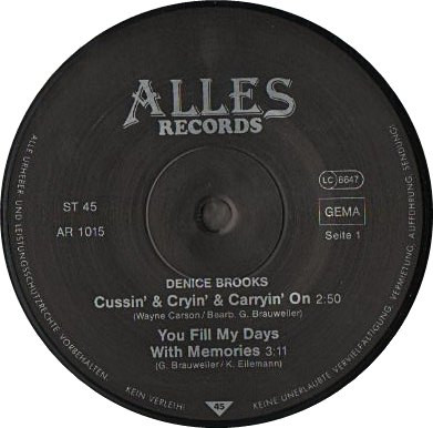 Denice Brooks - Cussin' & Cryin' & Carryin' On 3 Denice Brooks - Cussin' & Cryin' & Carryin' On