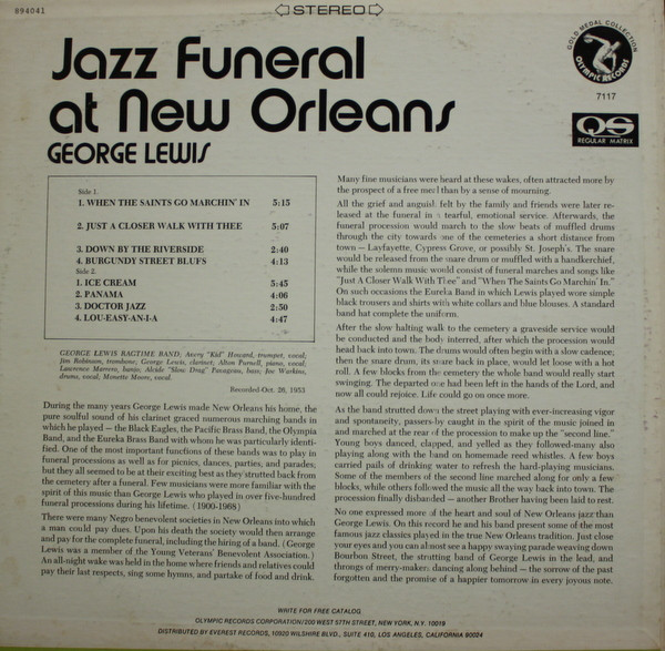 George Lewis (2) - Jazz Funeral At New Orleans 2 George Lewis (2) - Jazz Funeral At New Orleans