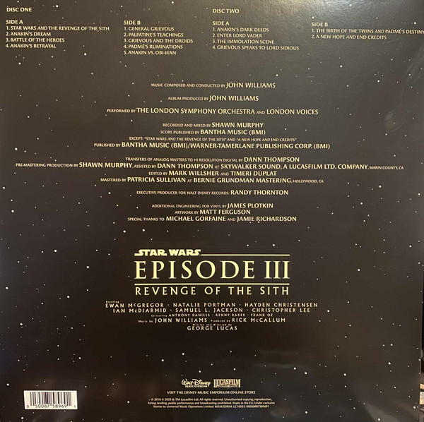 John Williams (4) - Star Wars Episode III: Revenge Of The Sith (Original Motion Picture Soundtrack) 2 John Williams (4) - Star Wars Episode III: Revenge Of The Sith (Original Motion Picture Soundtrack)