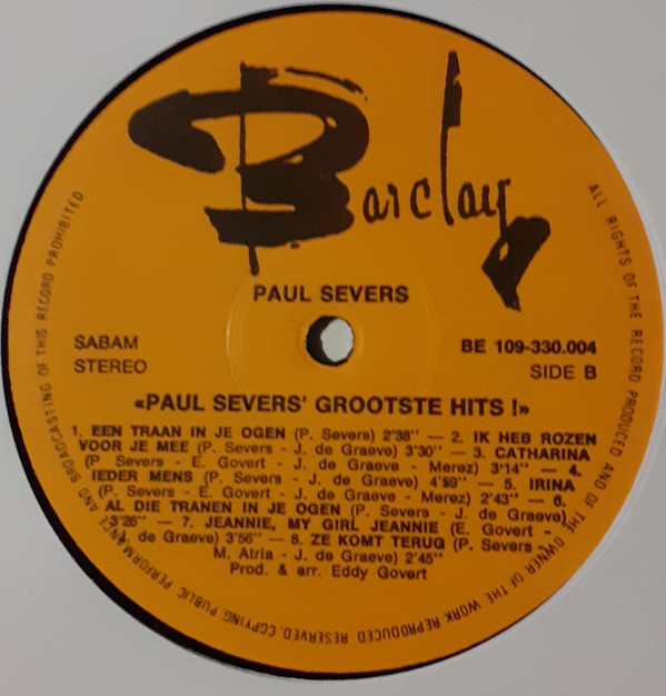 Paul Severs - Grootste Hits 4 Paul Severs - Grootste Hits