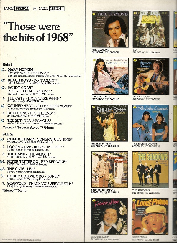 Various - Those Were The Hits Of 1968 2 Various - Those Were The Hits Of 1968