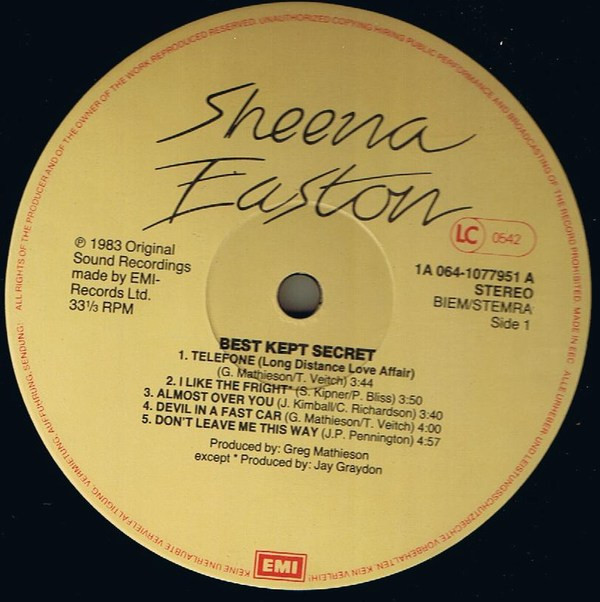Sheena Easton - Best Kept Secret 3 Sheena Easton - Best Kept Secret